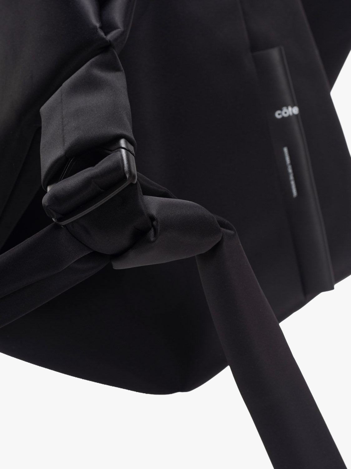 Amu Sleek Nylon Black Bag