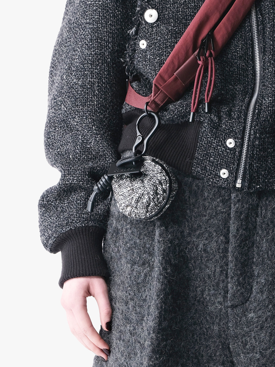 coteetciel Accessory/Pouch AÓOS Nano Tweed Black & Cream côte&ciel US 29276