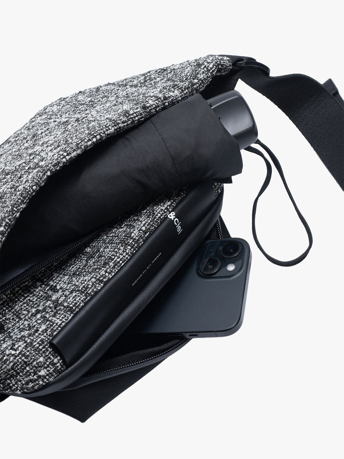 coteetciel Crossbody/Waist Isarau S Tweed Black & Cream côte&ciel US 29274