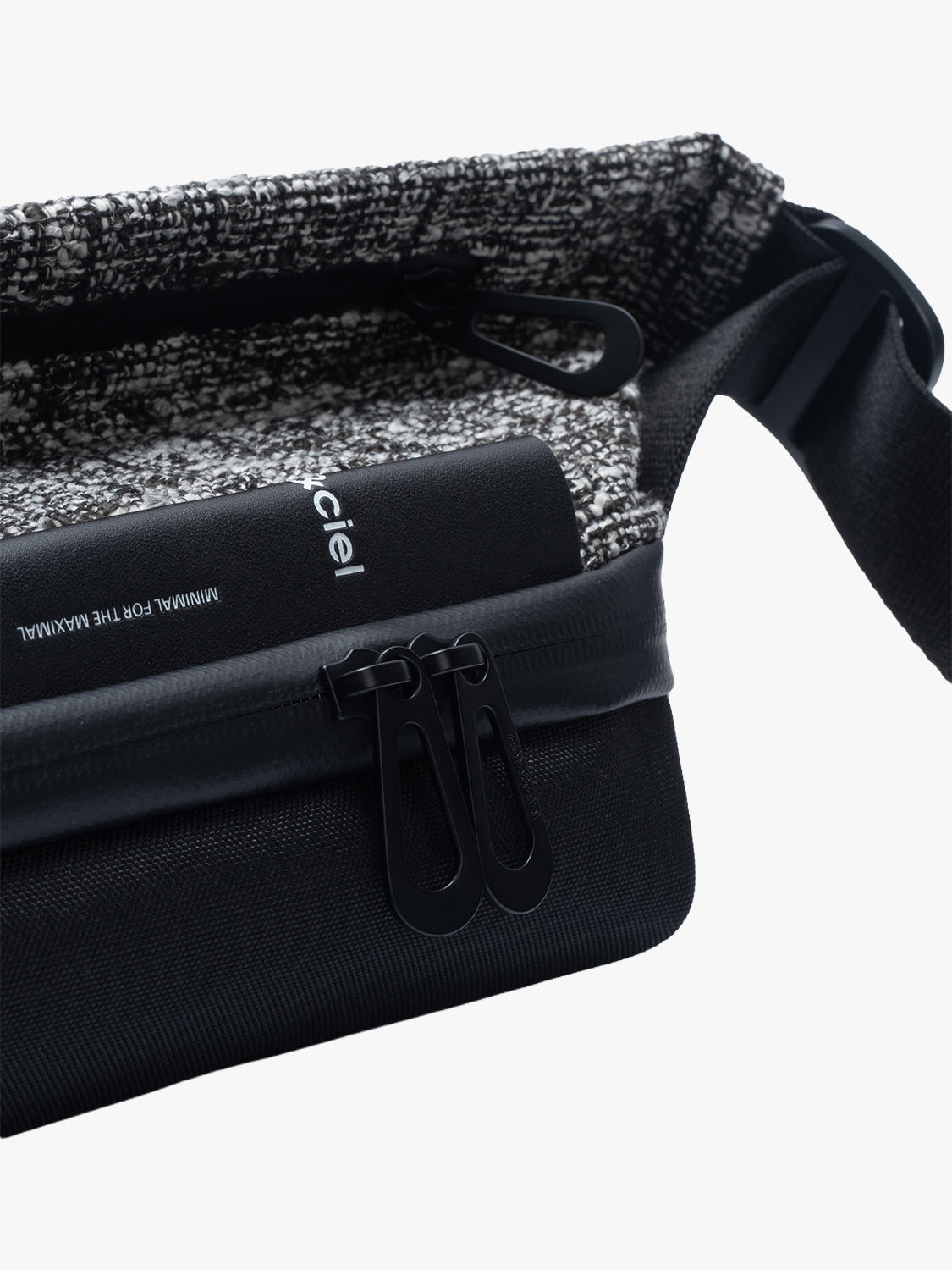 coteetciel Crossbody/Waist Isarau S Tweed Black & Cream côte&ciel US 29274
